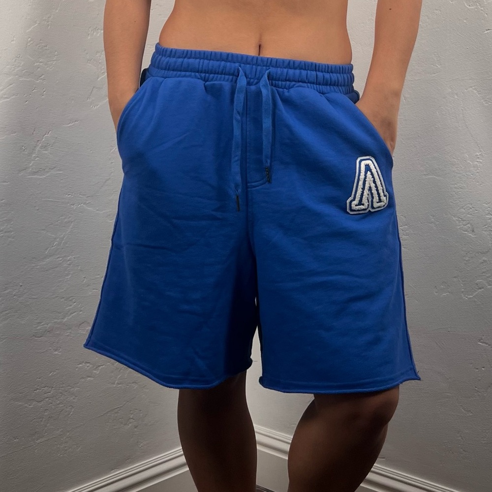 aelferic eden blue love and peace solid shorts